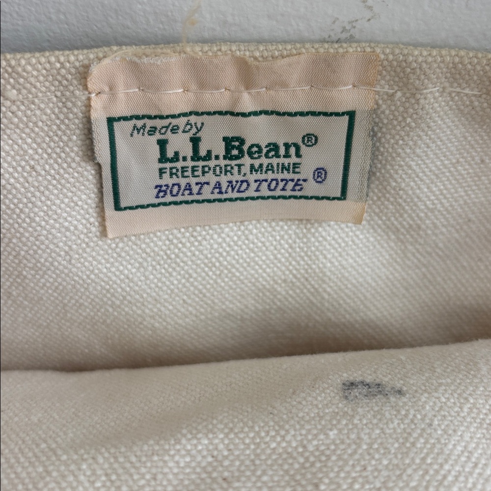 Vintage ‘80s LL Bean Boat & Tote, large, dark green “Sagot”, short handles - Picture 2 of 10
